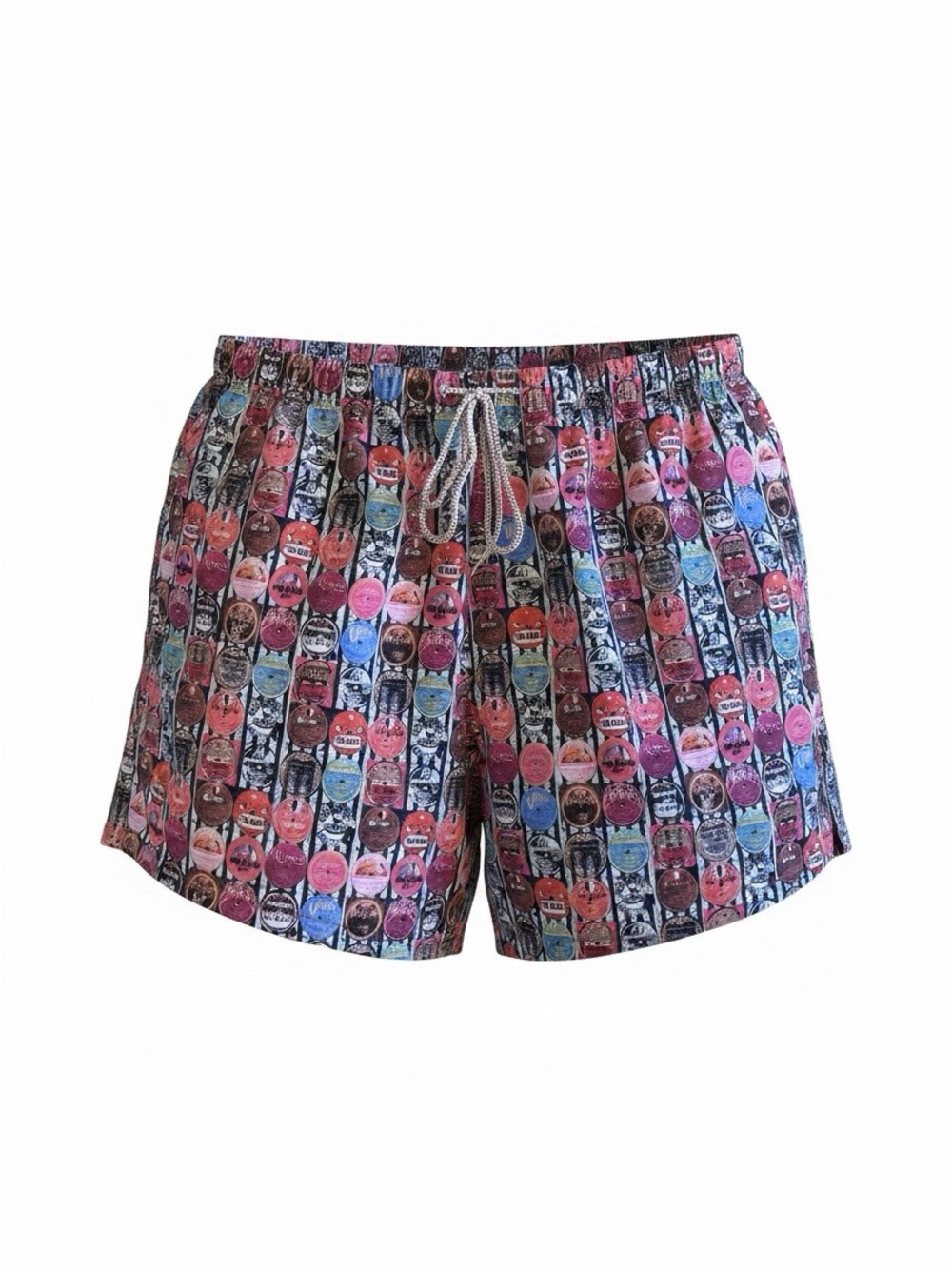 Ted Baker London Men's Sz 7 Large Swim Trunks Multi Color Geometric Lobster !!